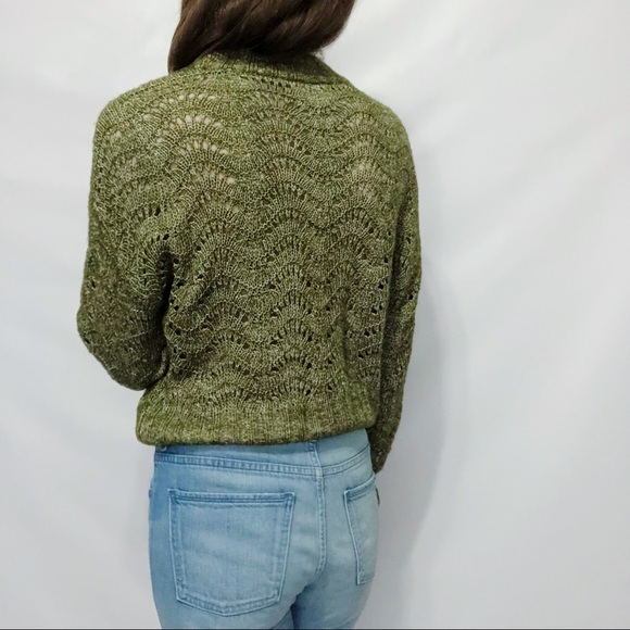 Urban Outfitters Scallop Knit Mock Neck Sweater - Picture 5 of 7